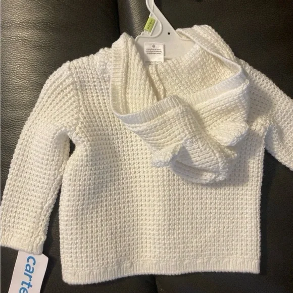 Carter's White Knit Sweater for Kids - Picture 2 of 2
